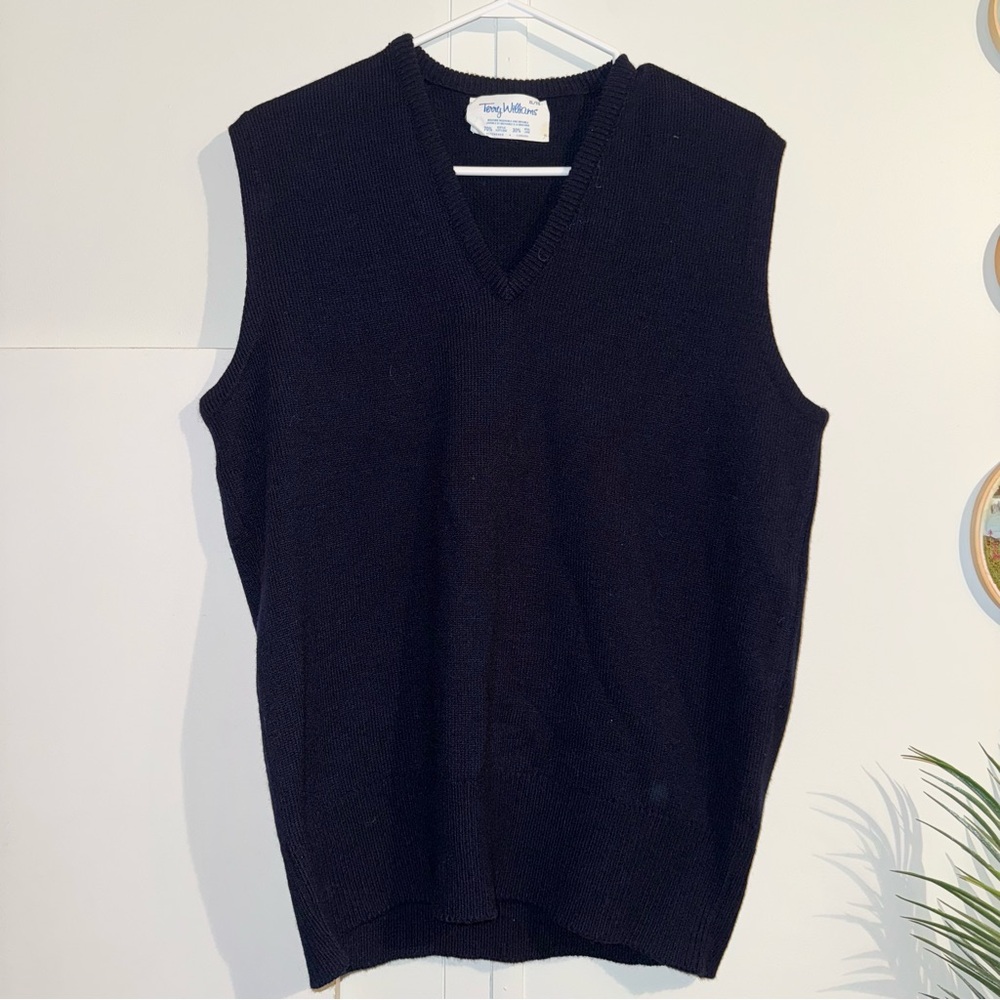 Classic V-Neck Navy Sweater Vest